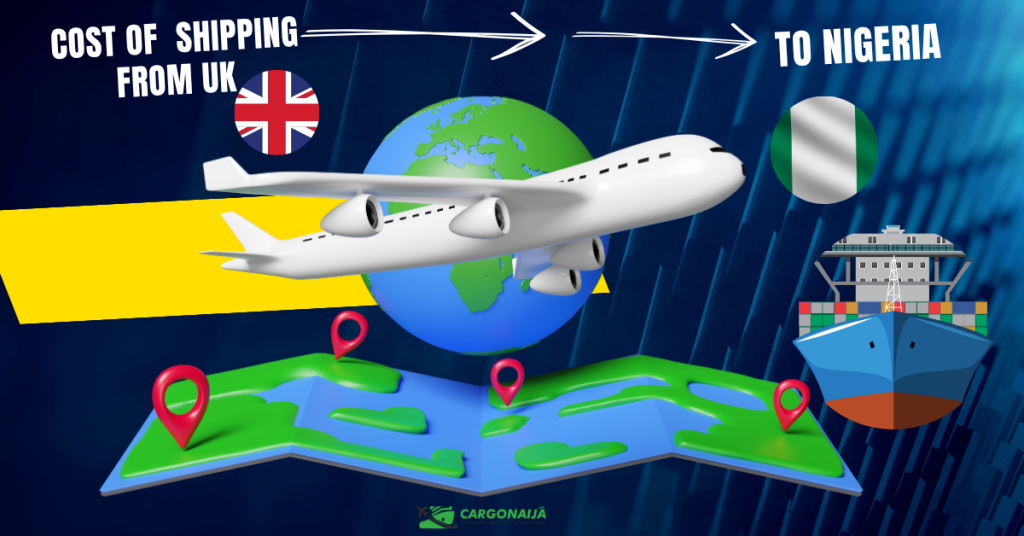 UK to Nigeria shipping cost comparison showing air freight, sea freight, pallet, barrel, 20ft container and 40ft container prices for 2026.