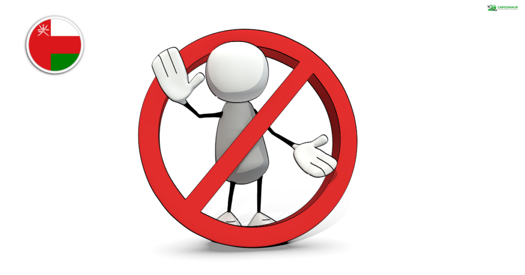 Prohibited items for shipping from UK to Oman including perfumes laptops batteries and inflammable goods