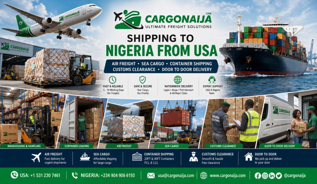 Customs clearance services for cargo arriving in Nigeria from USA