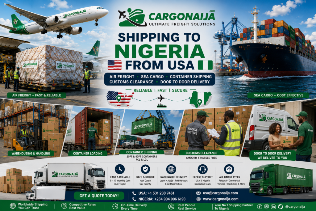 20ft and 40ft container shipping from USA to Nigeria