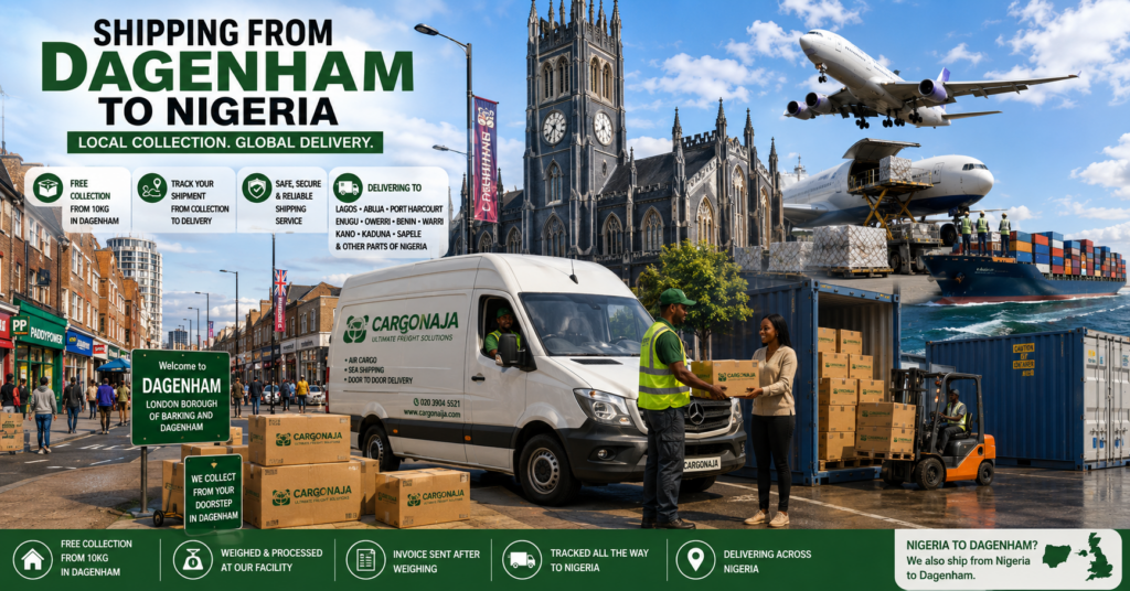 Cargonaija shipping from Dagenham to Nigeria with local cargo collection