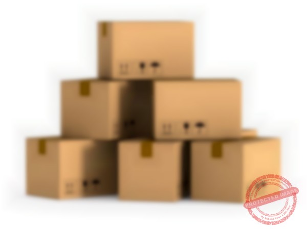 cargo box on white background. Isolated 3D illustration